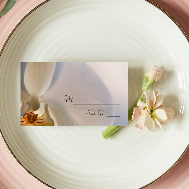 Placement Carte Mariage de l'élégance orchidée blanche (Créateur téléchargé)