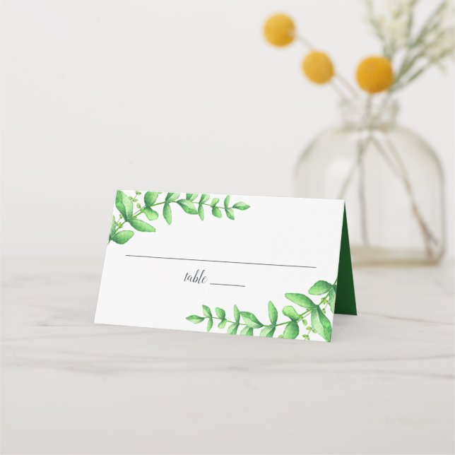 Placement Carte Mariage de remplissage d'aquarelle (Devant)