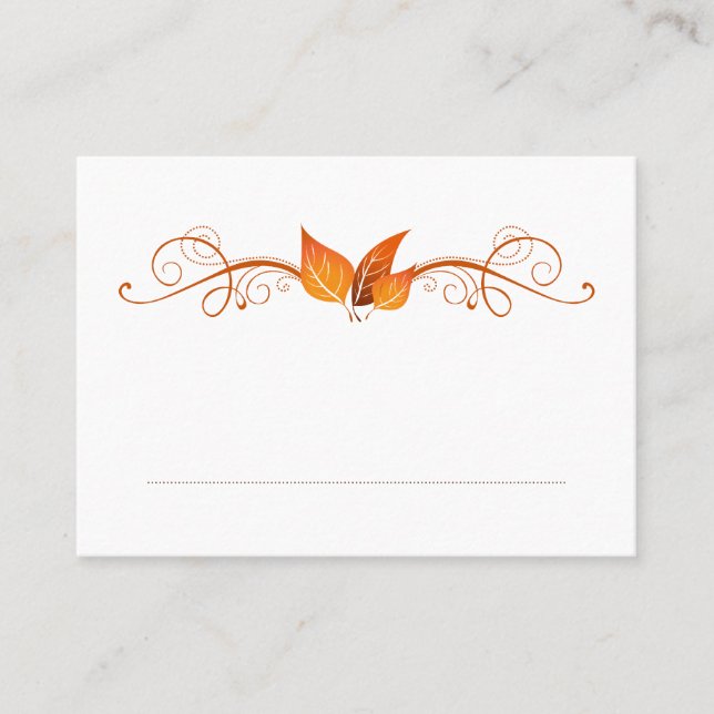 Placement Carte Mariage de remplissage d'automne 3 (Devant)