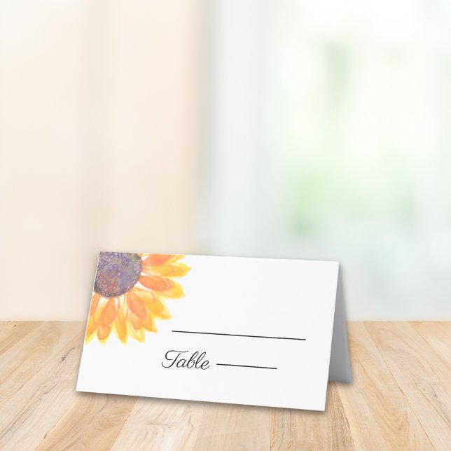 Placement Carte Mariage de tournesol (Créateur téléchargé)