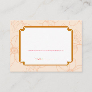 Placement Carte mariage florale du jardin de printemps roman