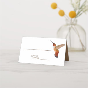 Placement Carte Mariage rousse de colibris