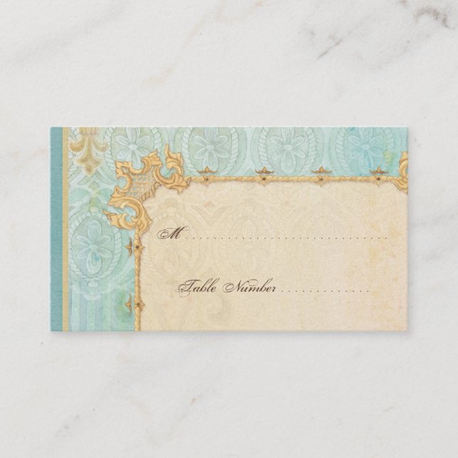 Placement Carte Numéro de tableau d'escorte - Fleur di Lys D (Devant)