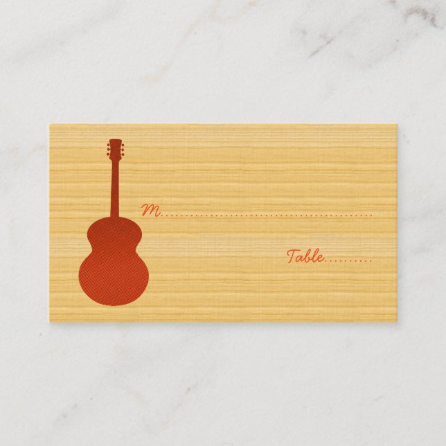 Placement Carte Place Guitare de Pays Orange (Devant)