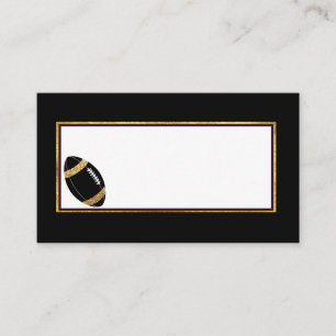 Placement Carte Place Mariage de football noir et or