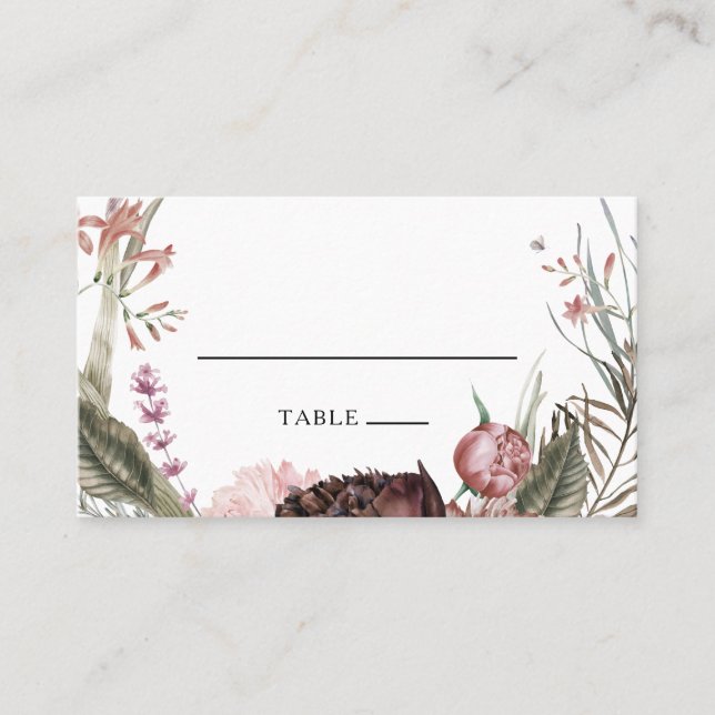 Placement Carte Place Mariage Flat Boho de Bourgogne (Devant)