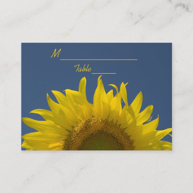 Placement Carte Place Mariage Levante de tournesol (Devant)