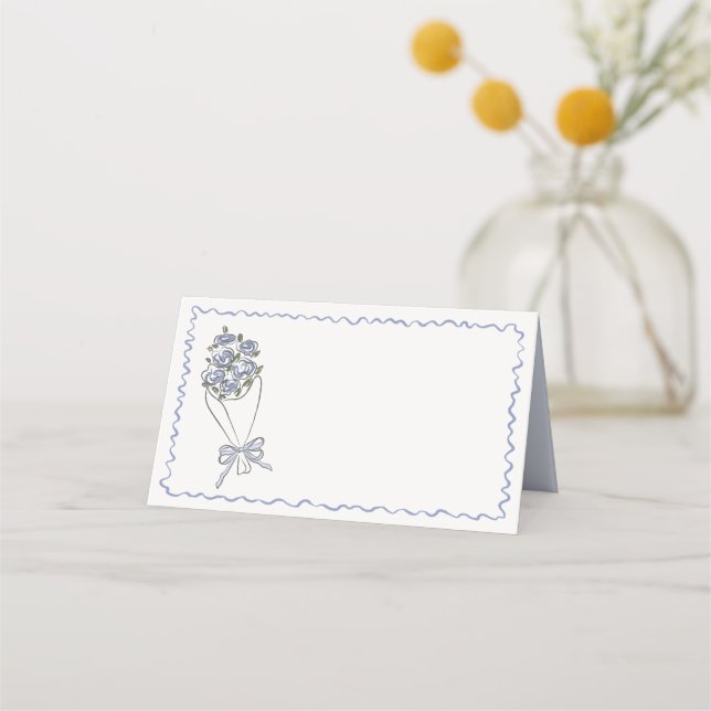Placement Carte pliée de fleurs fraîches du marché de la fle (Devant)