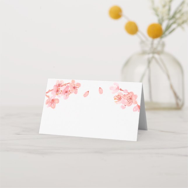 Placement carte porte-monnaie en fleurs de cerisier rose (Devant)