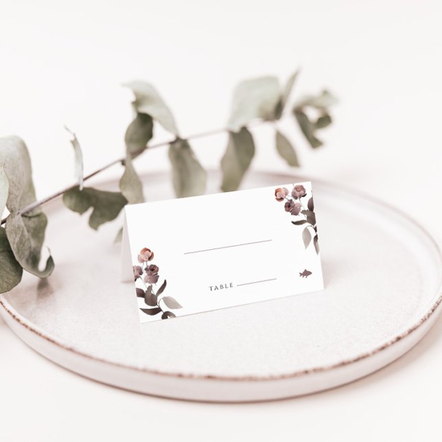 Placement Carte rose pliée Mariage avec repas de poisson (Créateur téléchargé)