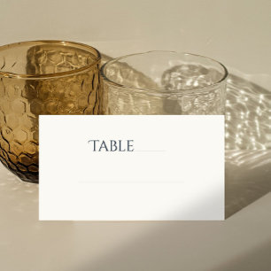 Placement Chic noir et ivoire Numéro de table Place Carte d'