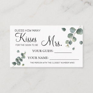 Placement Combien de baisers pour être Mme jeu de carte de d
