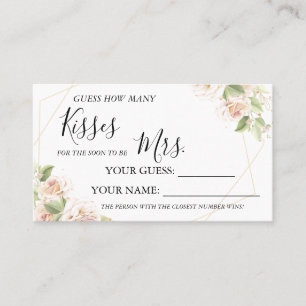 Placement Combien de baisers pour être Mme jeu de carte de d