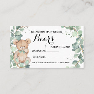 Placement Combien de Gummy Bear Greenery Baby shower Carte d