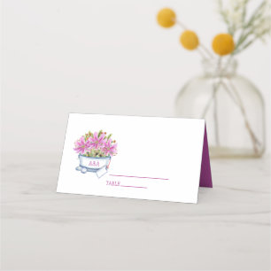 Placement Cosmos rose Numéro de table et carte de place de s