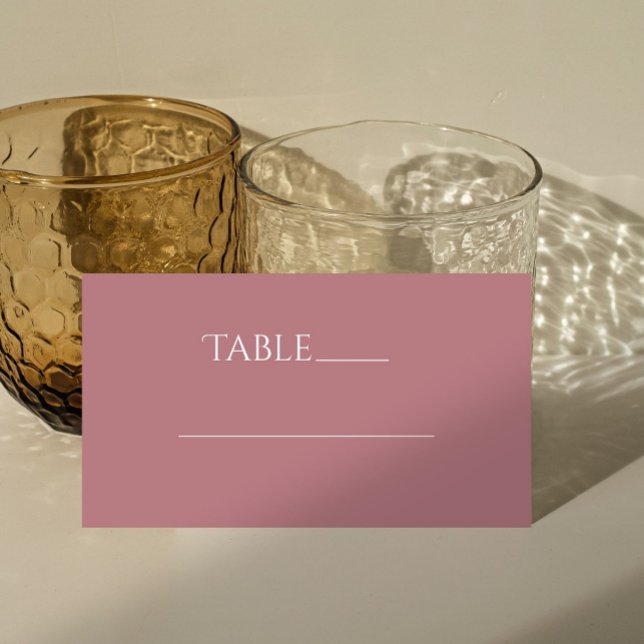 Placement Dusty rose Numéro de table Place Carte d'escorte (Créateur téléchargé)