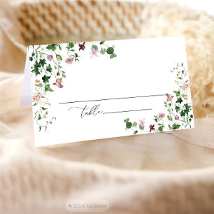 Placement Elégante carte de Mariage botanique