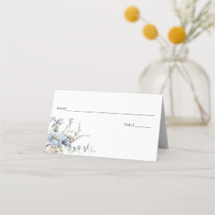 Placement Elégante carte de Mariage de couleur bleu-bleu