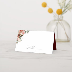 Placement Elégante carte de place Mariage Floral Automne