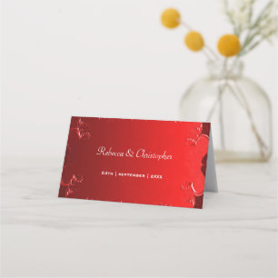 Placement Elégante carte de place Mariage rouge