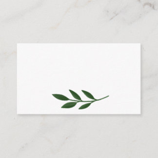 Placement Elégante Carte de Place Plat Green