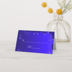 Placement Elégante carte de place Royal Blue Table