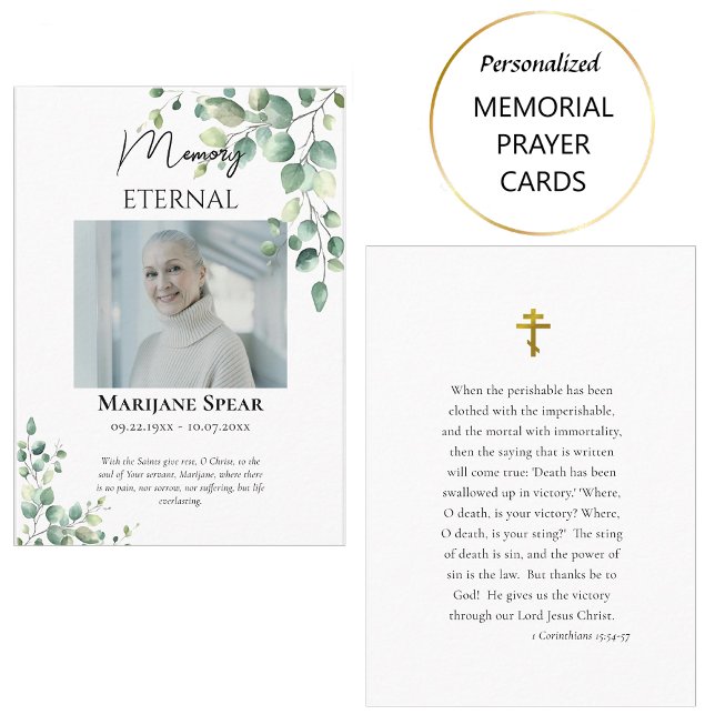 Placement Elégante carte de prière orthodoxe pour les funéra (Créateur téléchargé)