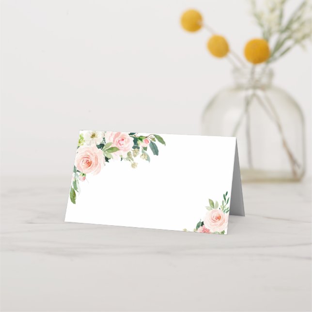 Placement Elégante carte Mariage de couleur rose pâle (Devant)