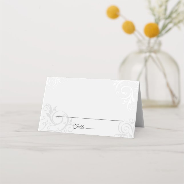 Placement Élégante carte mariage de place (Devant)