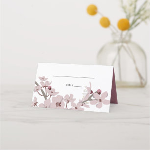 Placement Elégante carte Mariage Fleur de cerise Fleur
