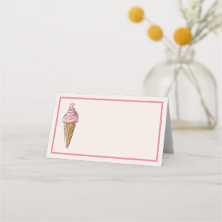 Placement Étiquettes de carte de place - Glace Creative Part