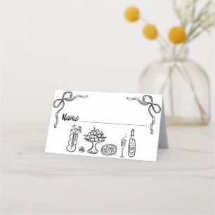 Placement Fantaisiste carte de table pour la douche de marié