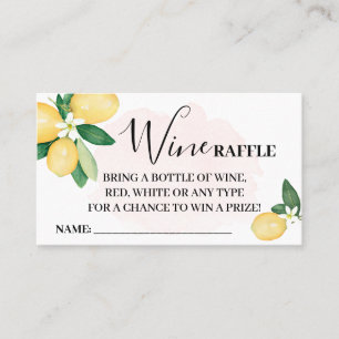 Placement Fête des mariées carte de billet pour citron rose