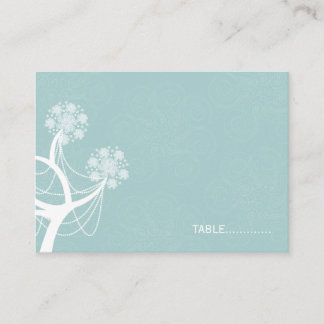 Placement Fleur de neige Lumières Mariage d'hiver Carte de l