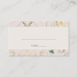 Placement Fleur sauvage de printemps Carte de Mariage plat