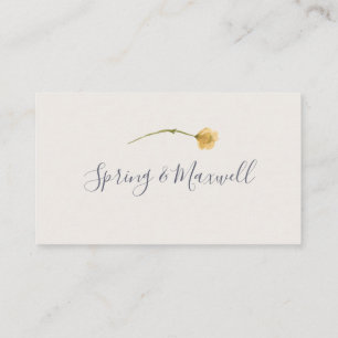 Placement Fleur sauvage de printemps Carte Mariage plat bl