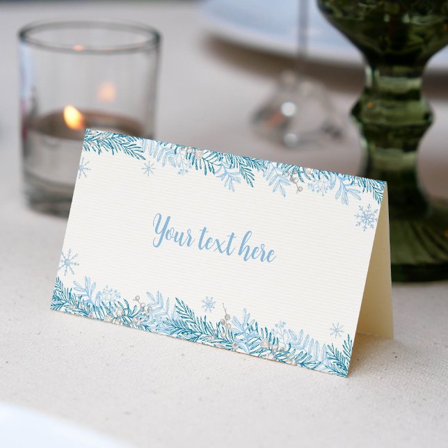 Placement Flocon de neige hiver Noël Anniversaire Carte de p (Créateur téléchargé)