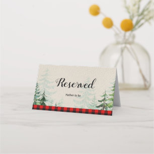 Placement Forêt de bûcheron Hiver Nom réservé Carte de lieu