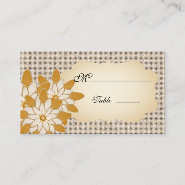 Placement Gerbera Daisy Carte de Mariage d'occasion (Devant)