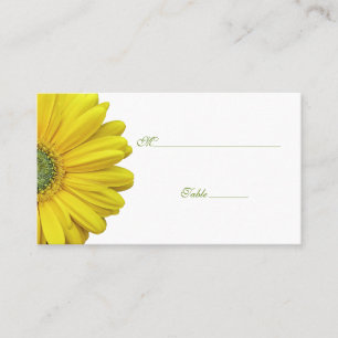 Placement Gerbera Jaune Daisy Occasion spéciale Carte de lie