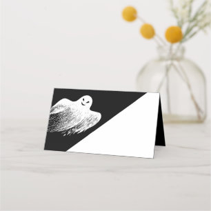 Placement Ghost Happy Halloween Nom de la fête Carte Place