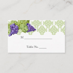 Placement Grapevine Jardin Mariage Carte de lieu