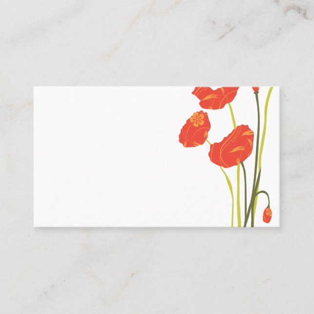 Placement Jolie carte d'escort de Poppies (Devant)