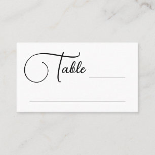 Placement Jolie carte d'évaluation Mariage de table de scrip