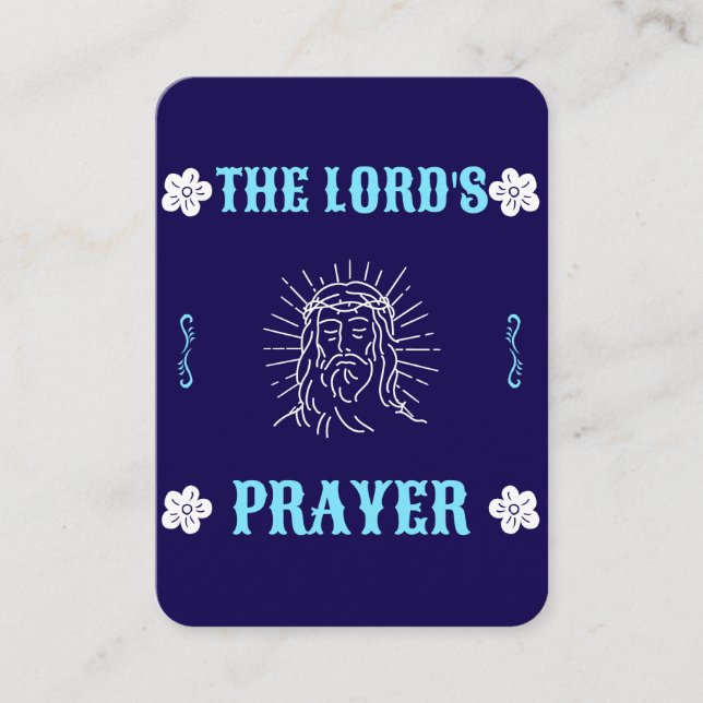 Placement La prière du Seigneur – Carte de prière traditionn (Devant)