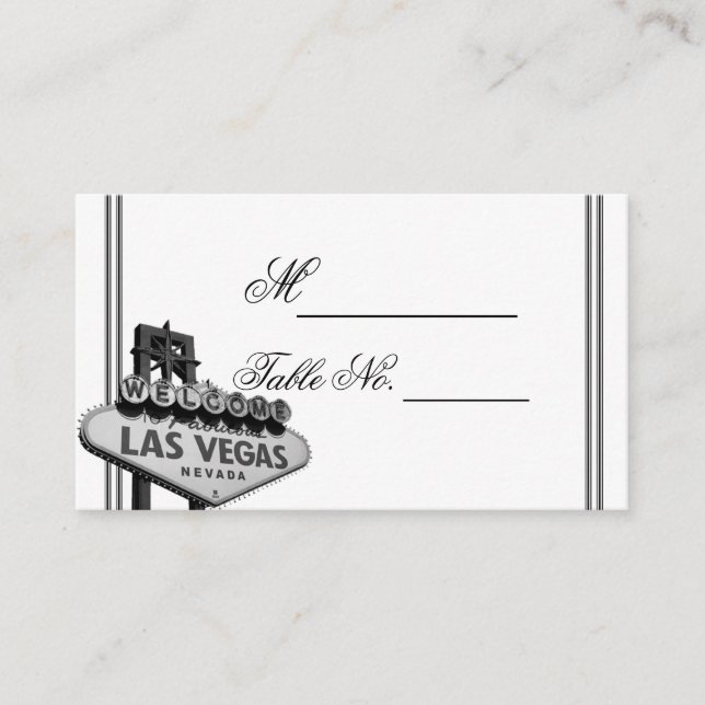 Placement Las Vegas Destination Wedding Carte de lieu de mar (Devant)