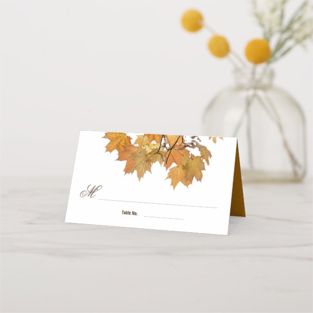 Placement L'automne artistique laisse Mariage carte de place (Devant)