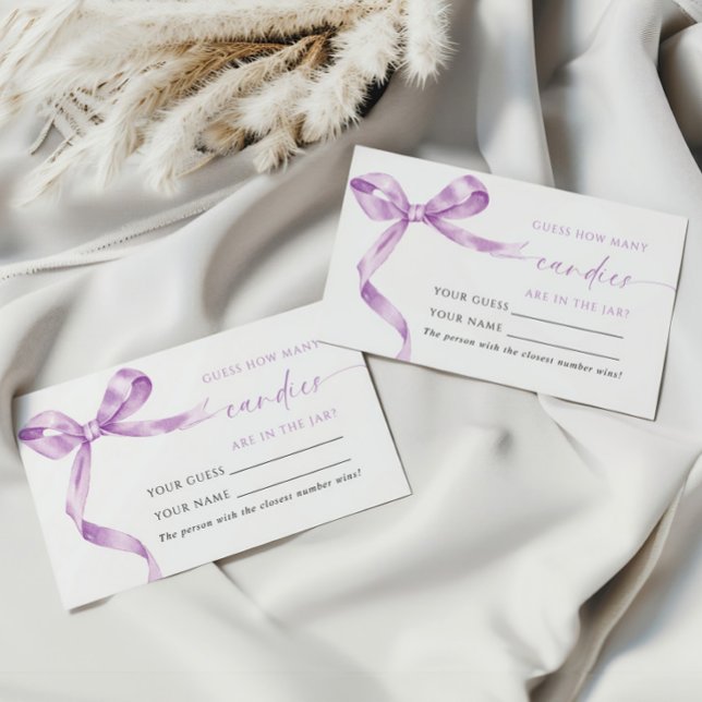 Placement Lavender Bow Combien de bonbons Douche Carte de je (Créateur téléchargé)
