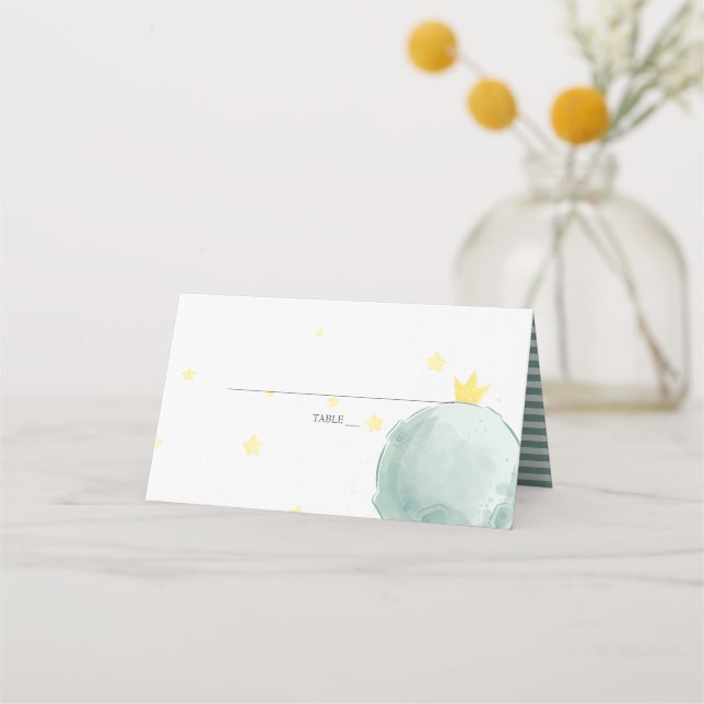 Placement Le Petit Prince | Carte de Table pour Baby Shower (Devant)