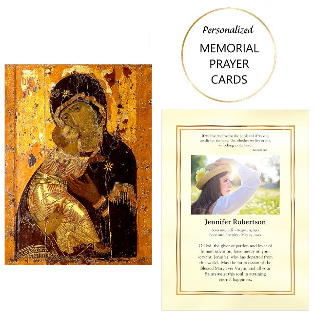 Placement Les Theotokos de la carte de prière funéraire de V (Créateur téléchargé)